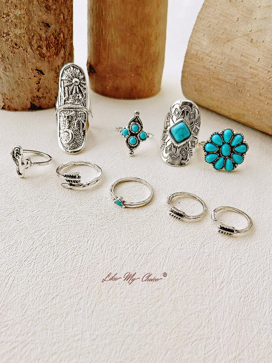 Arrow Boho Ring Set 9st