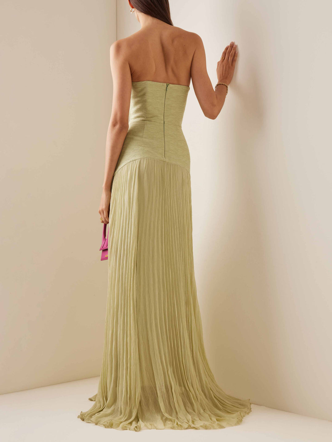 Elegante Wrap-Breasted Geplooide Maxi Dress