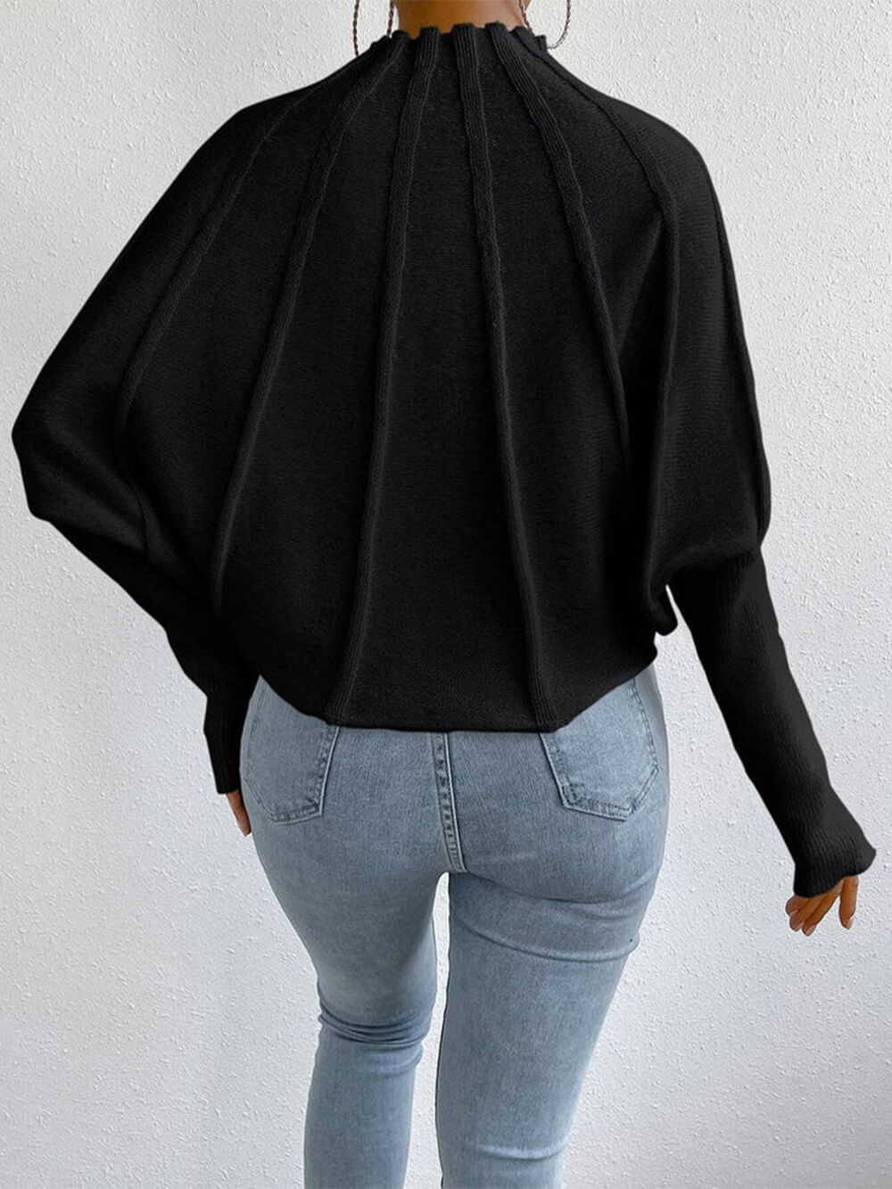 Einfacher Pullover mit Dolman-Ärmeln