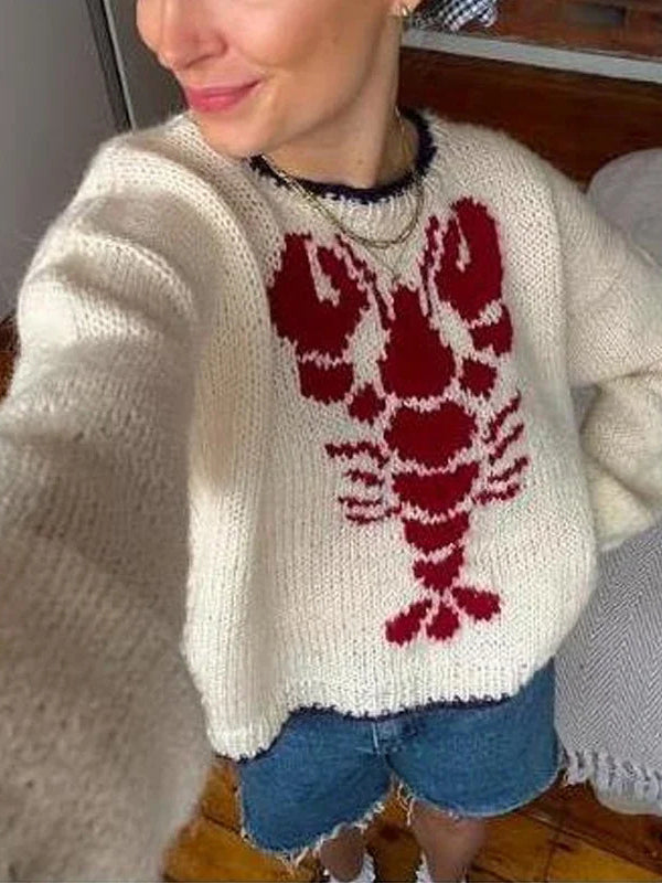 Funny Lobster Crew Neck Sweater