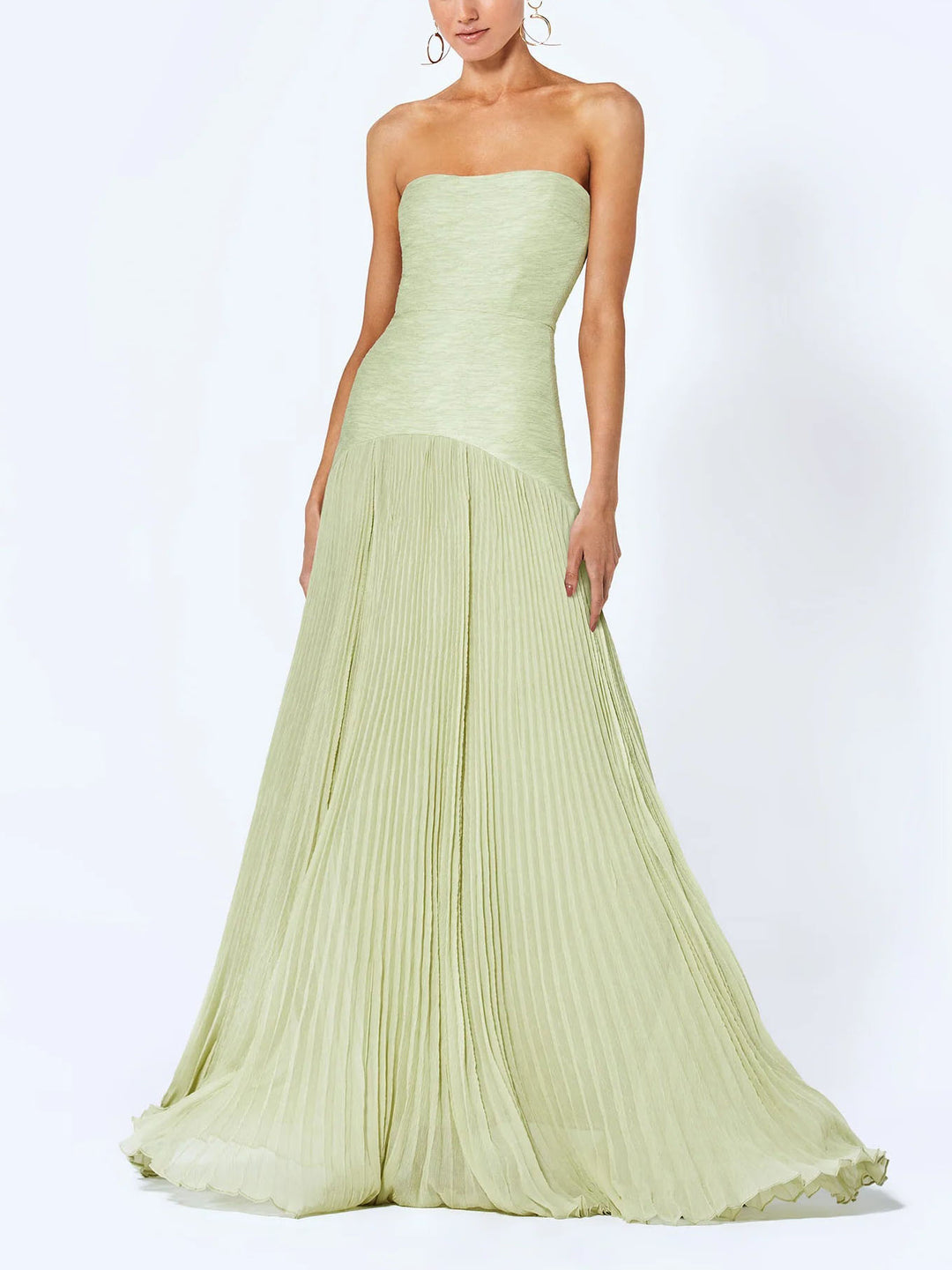 Elegante Wrap-Breasted Geplooide Maxi Dress