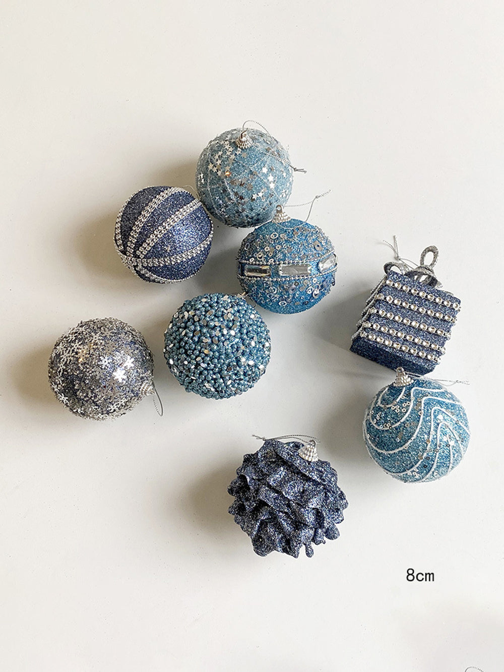 8Pcs Crăciun Ball Painted Ball Christmas Tree Window Decoration