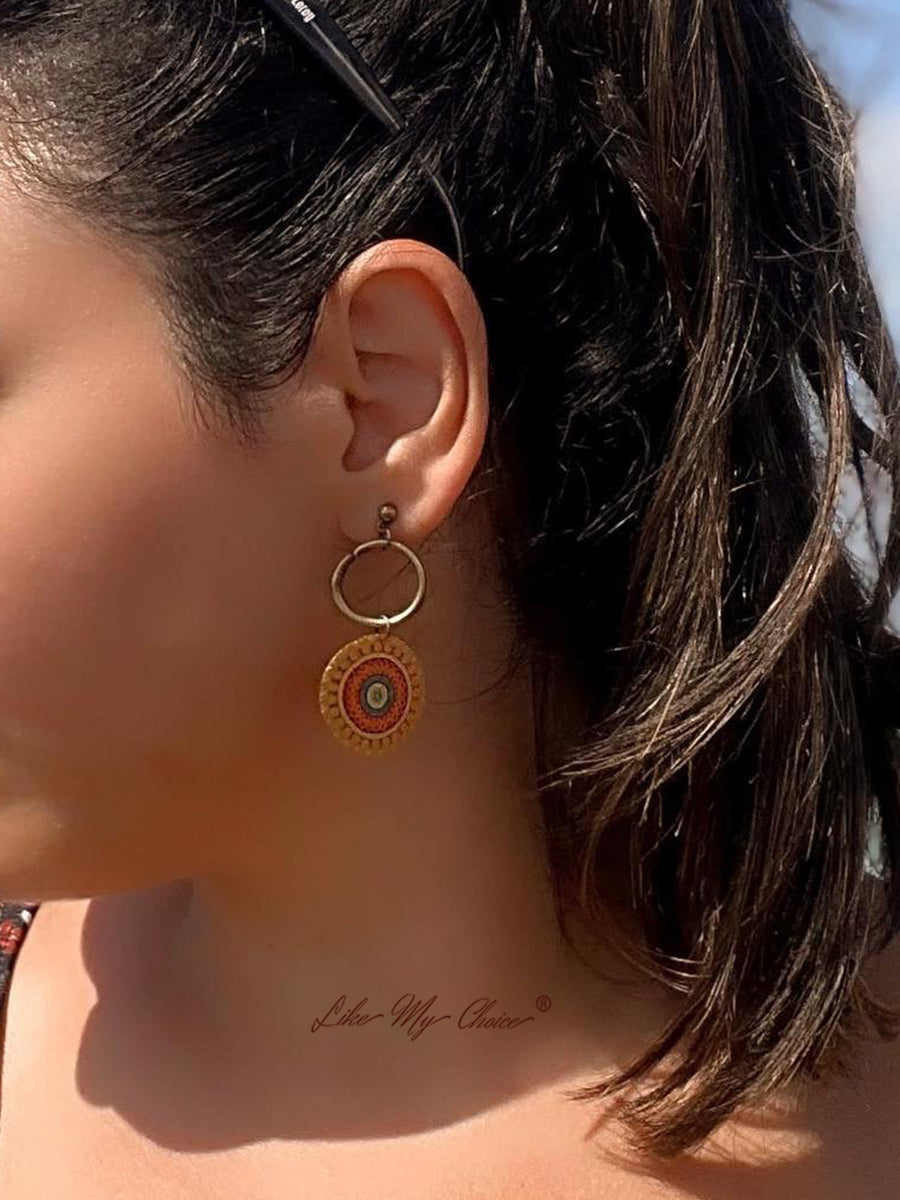 Pendientes boho de gota étnica