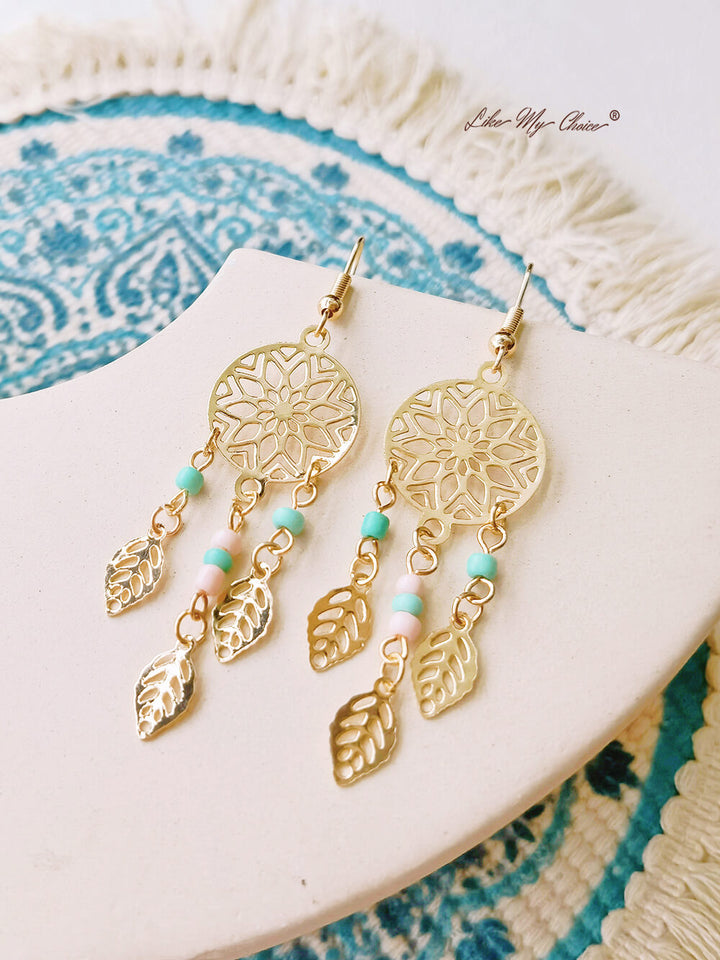 Ινδικό φυλετικό σκουλαρίκι Dangle πτώση Boho Vintage σκουλαρίκι