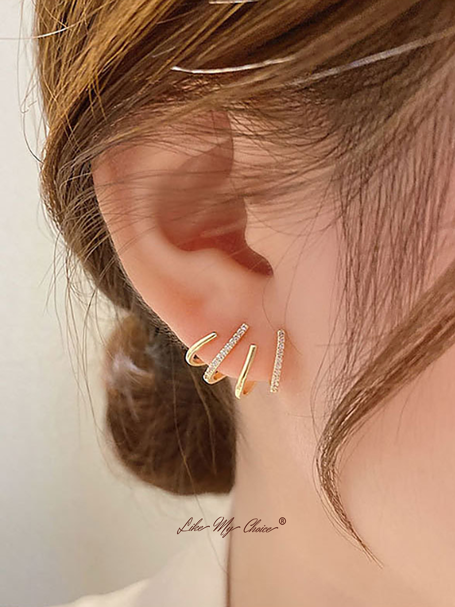 Boucles d'oreilles en cristal brillant