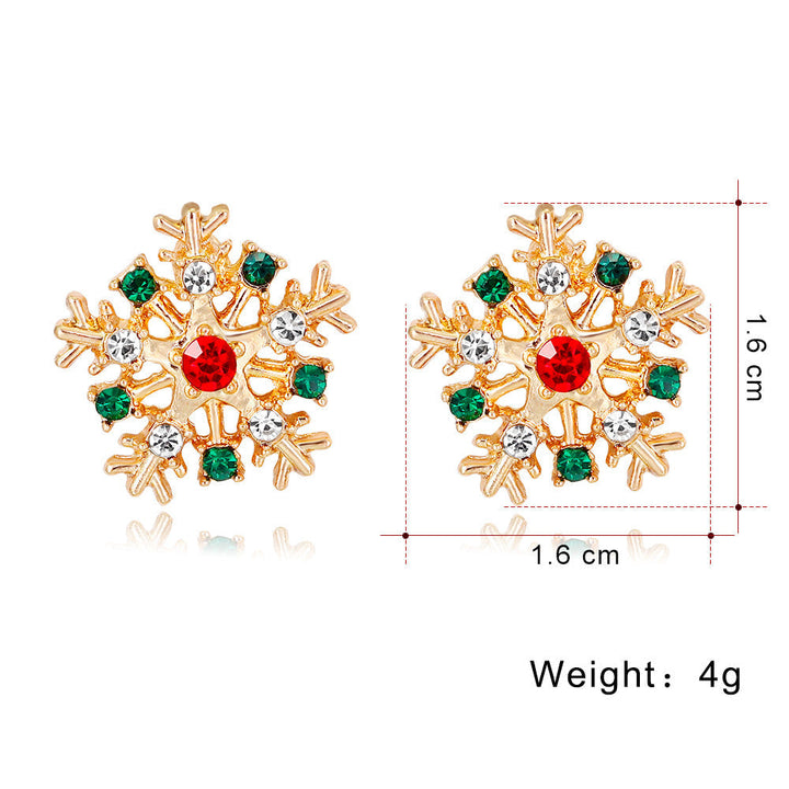 Boucles d'oreilles flocon de Noël