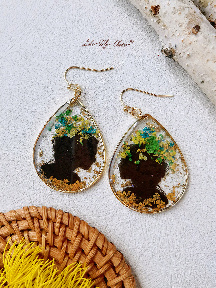 Colorful Flower Epoxy Butterfly Beauty Earrings