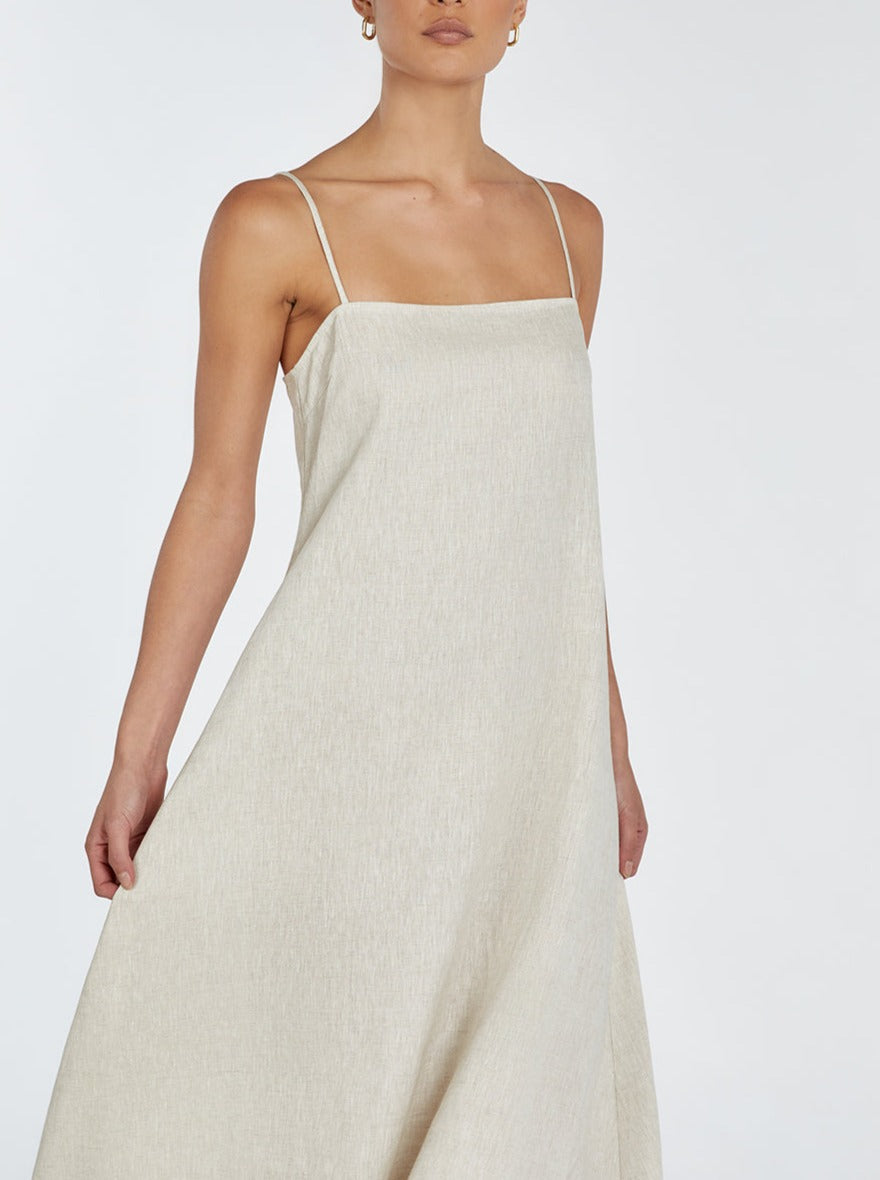 Jem Natural Linen Maxi Dress