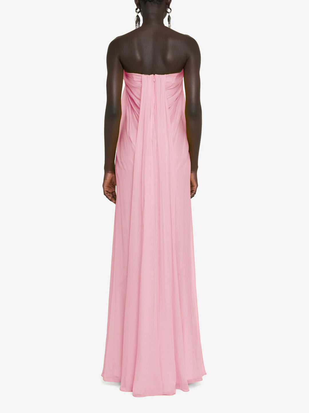 Elegant Strapless A-Line Pleated Maxi Dress