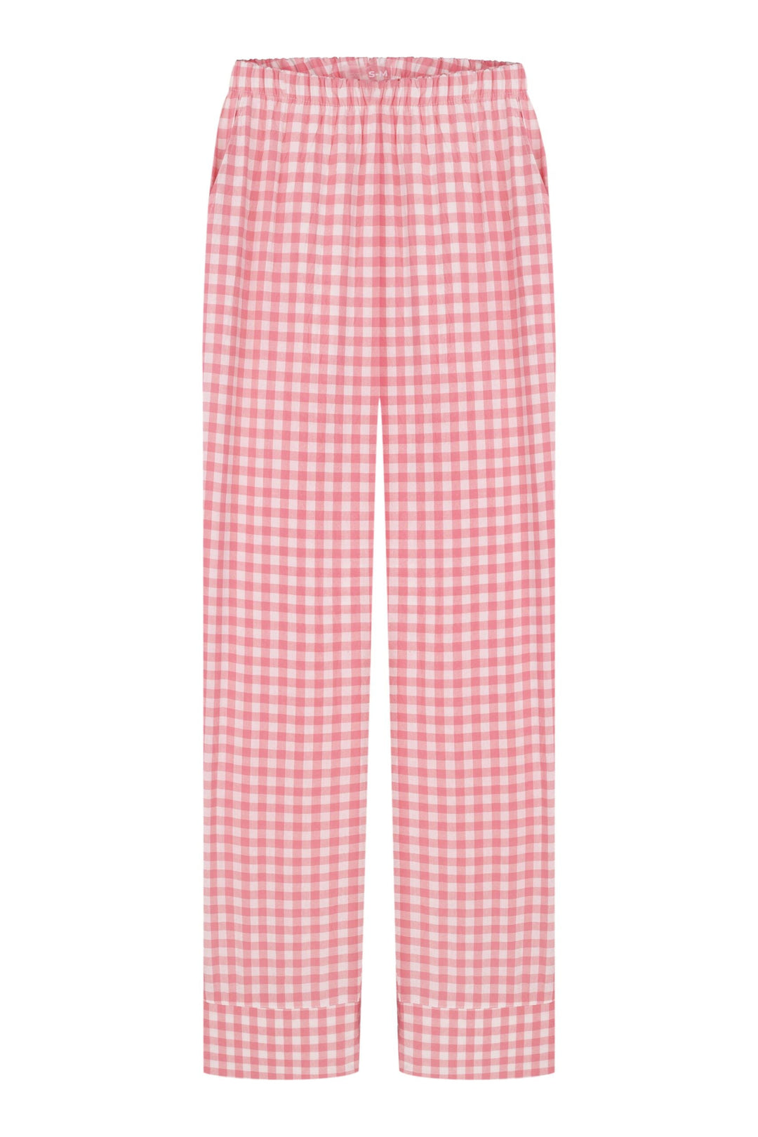 Rosa rutigt löst pyjamas-set