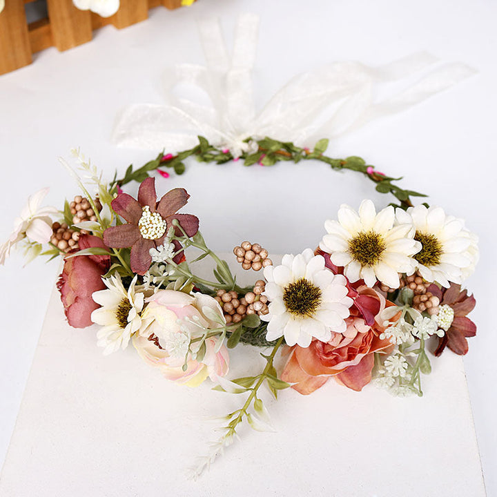 Coroa de flores para casamento Boho