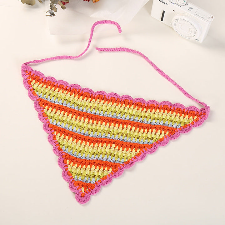 Χέρι Crochet Rainbow Bandana