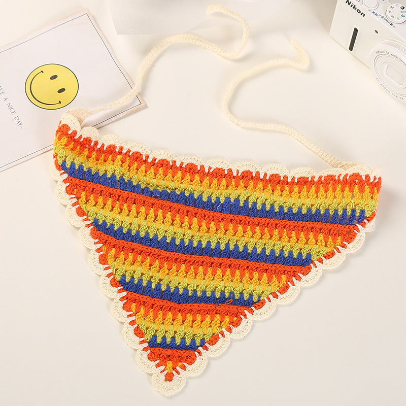 Χέρι Crochet Rainbow Bandana