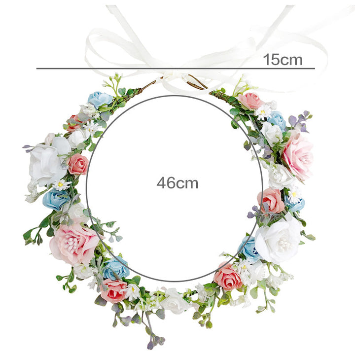 Couronne romantique de fleurs de roses