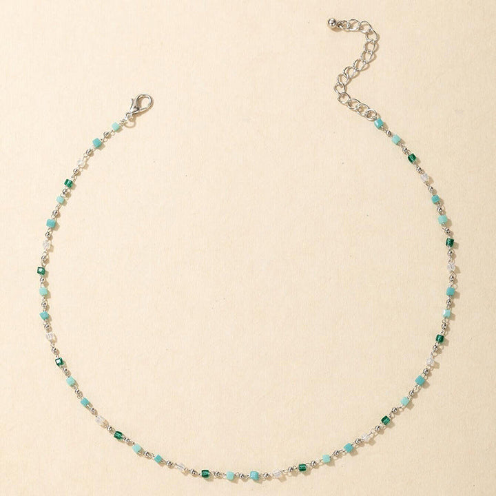 Turquoise Bead Chain Necklace