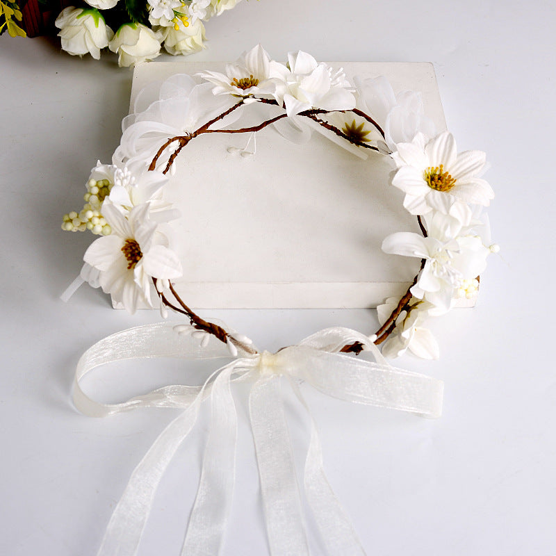 White Lace Flower Crown