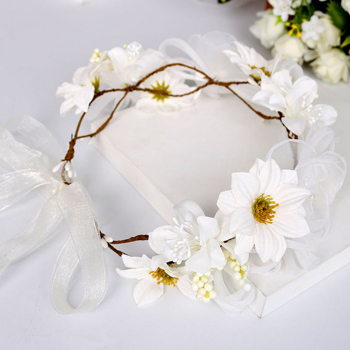 White Lace Flower Crown