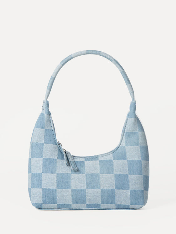 Fashion Niche Handgehaltene Denim Plaid Knödeltasche