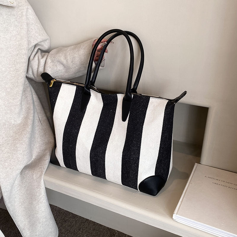 Moda Striped Commuter Tote sac