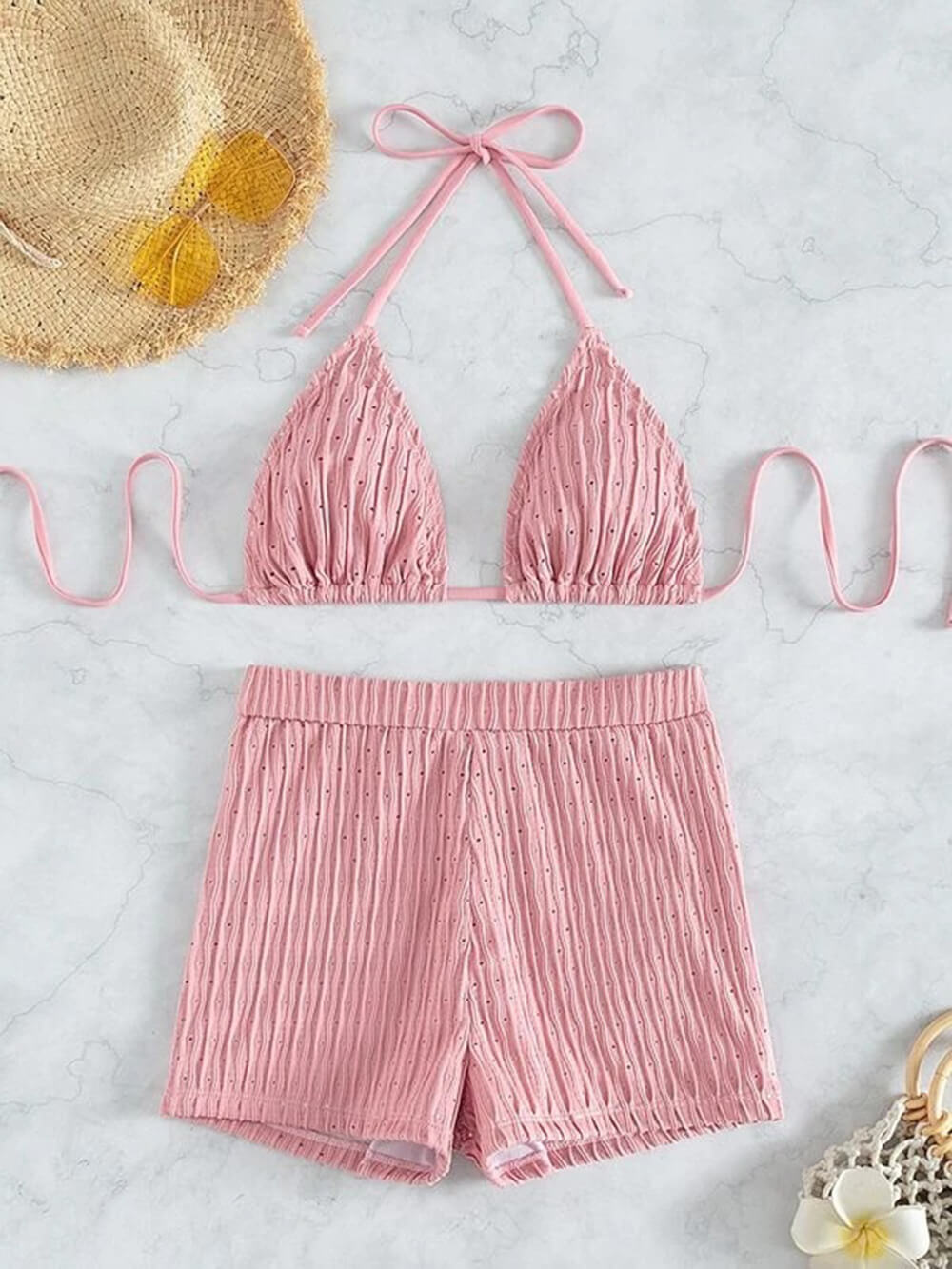 Dames bikini met geweven string