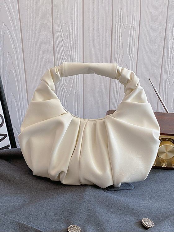 Simple Pleated Dumpling Clutch Bag