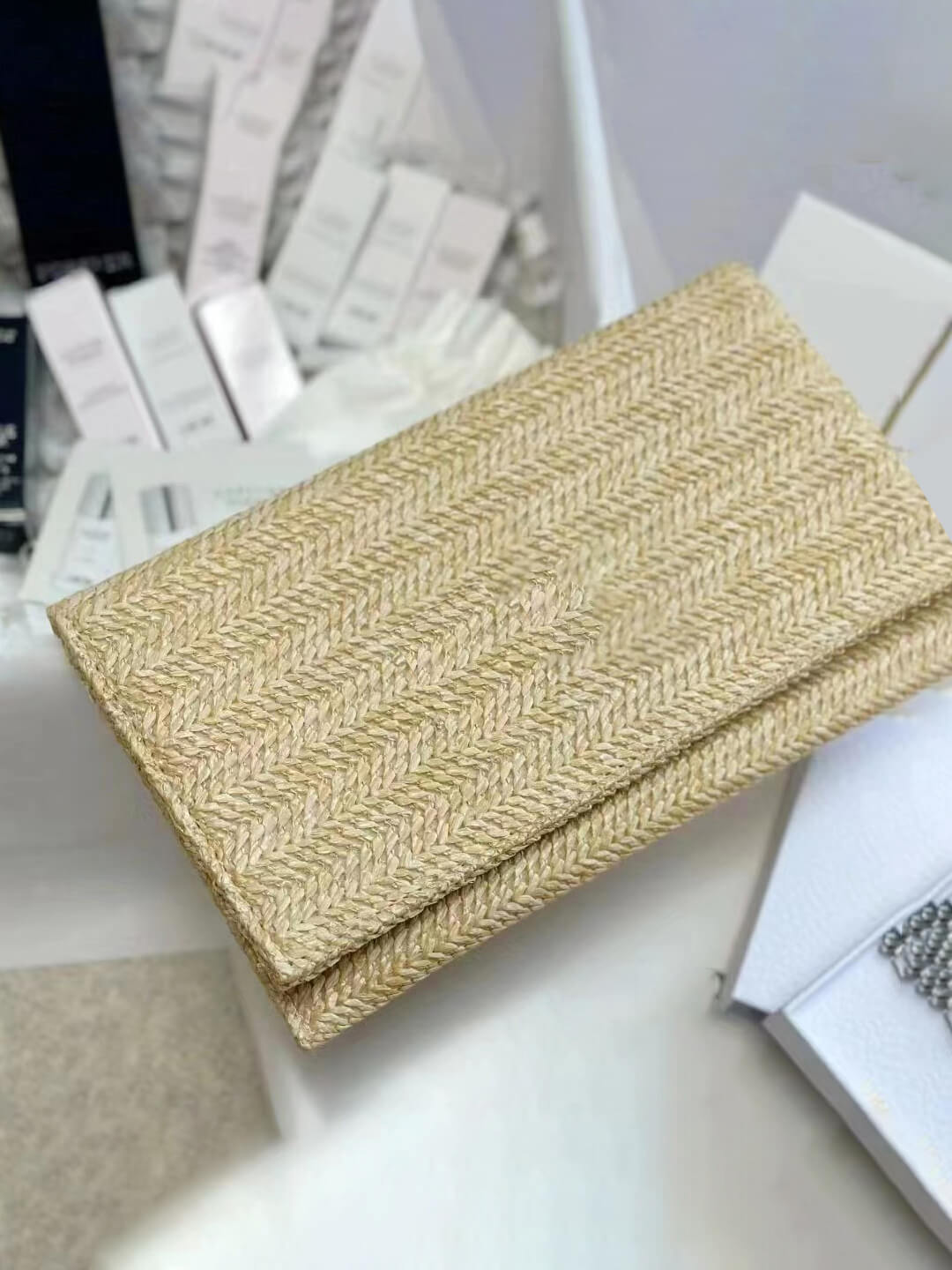 La modă țesute Clutch Bag