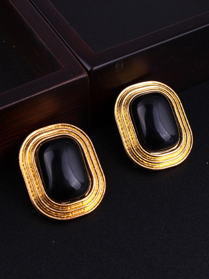 Boucles d'oreilles de luxe géométriques rétro