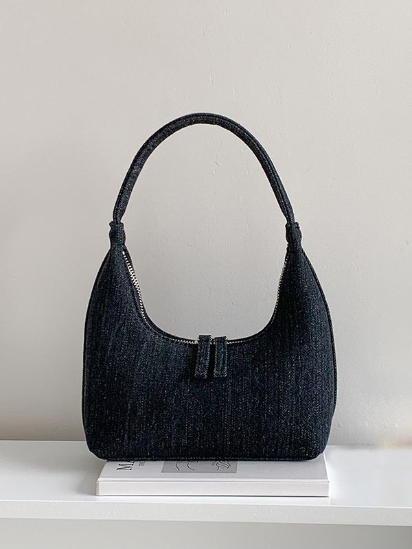 Borsa a mano in denim di nicchia della moda