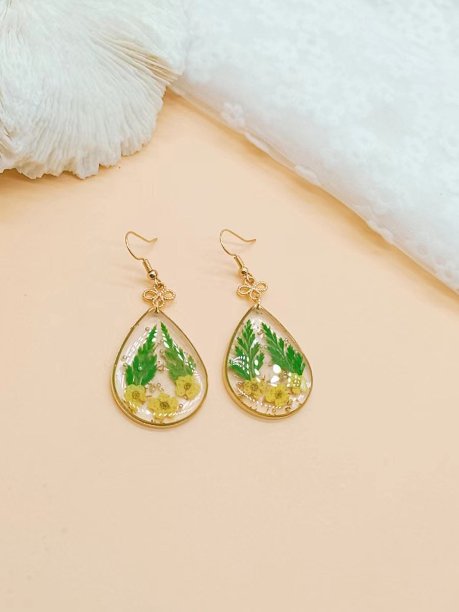 Anting Foil Emas Resin Lupakan Aku, Jangan Lupakan Aku