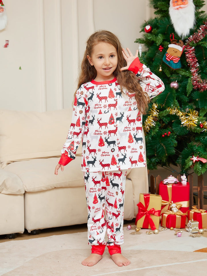 Conjunto de pijama a condizer Fmalily com estampado de veados de Natal