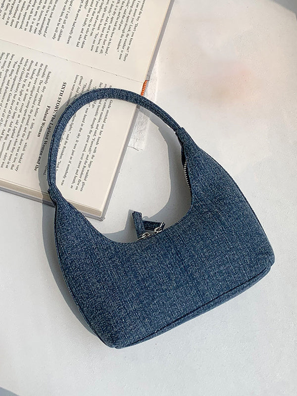 Borsa a mano in denim di nicchia della moda