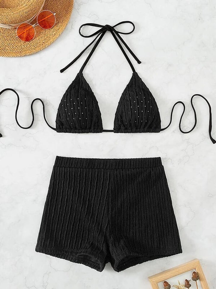 Dames bikini met geweven string