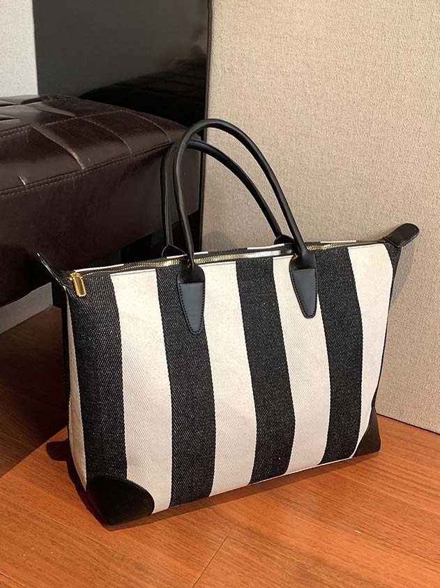 Moda Striped Commuter Tote sac