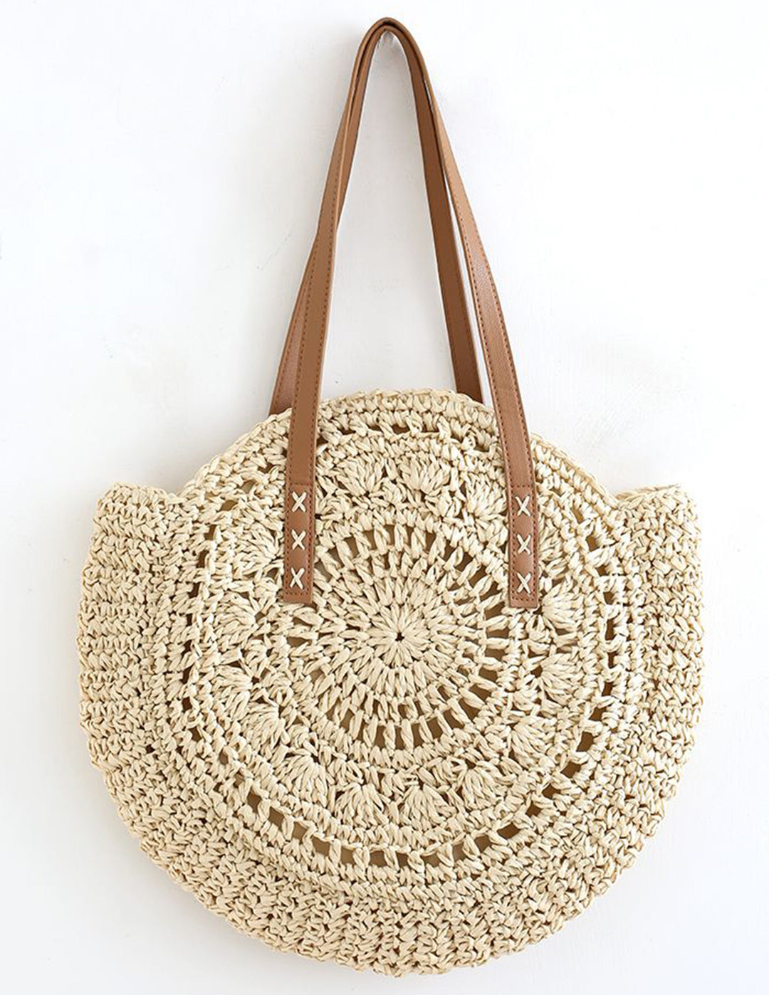 Round Straw Tote taske