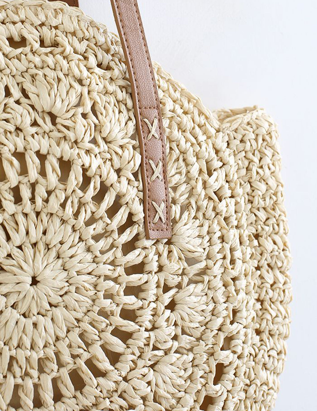 Round Straw Tote taske