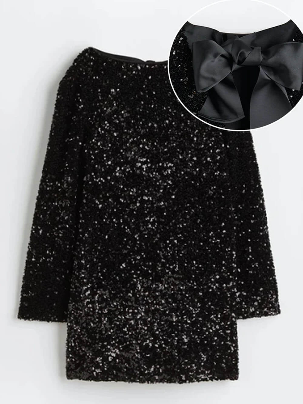 Sequined-back-back kjole