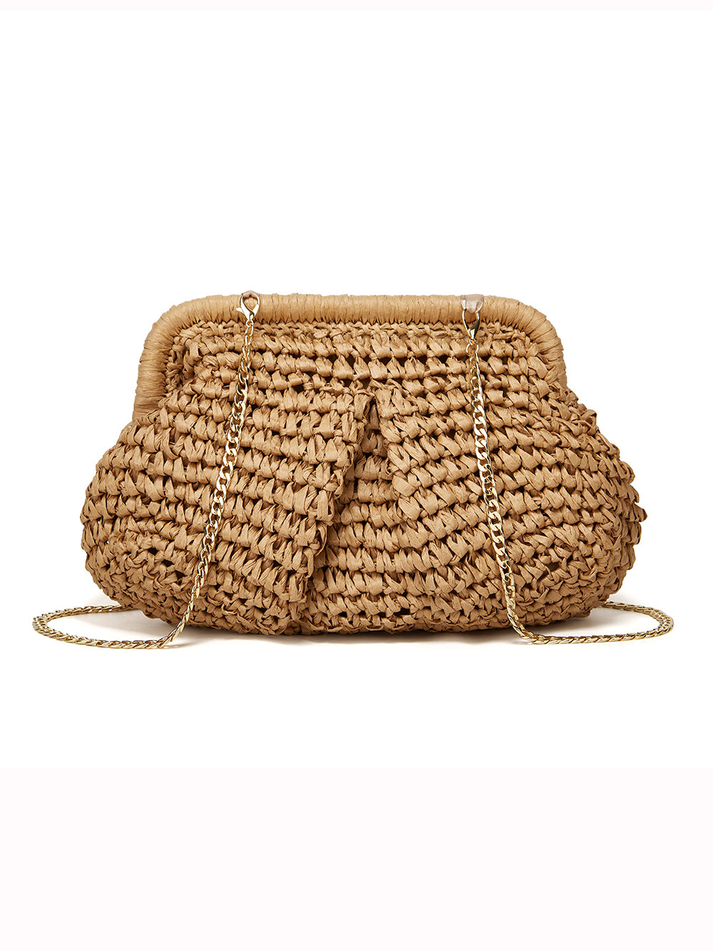 Wolke Knödel Stroh Crossbody Clutch