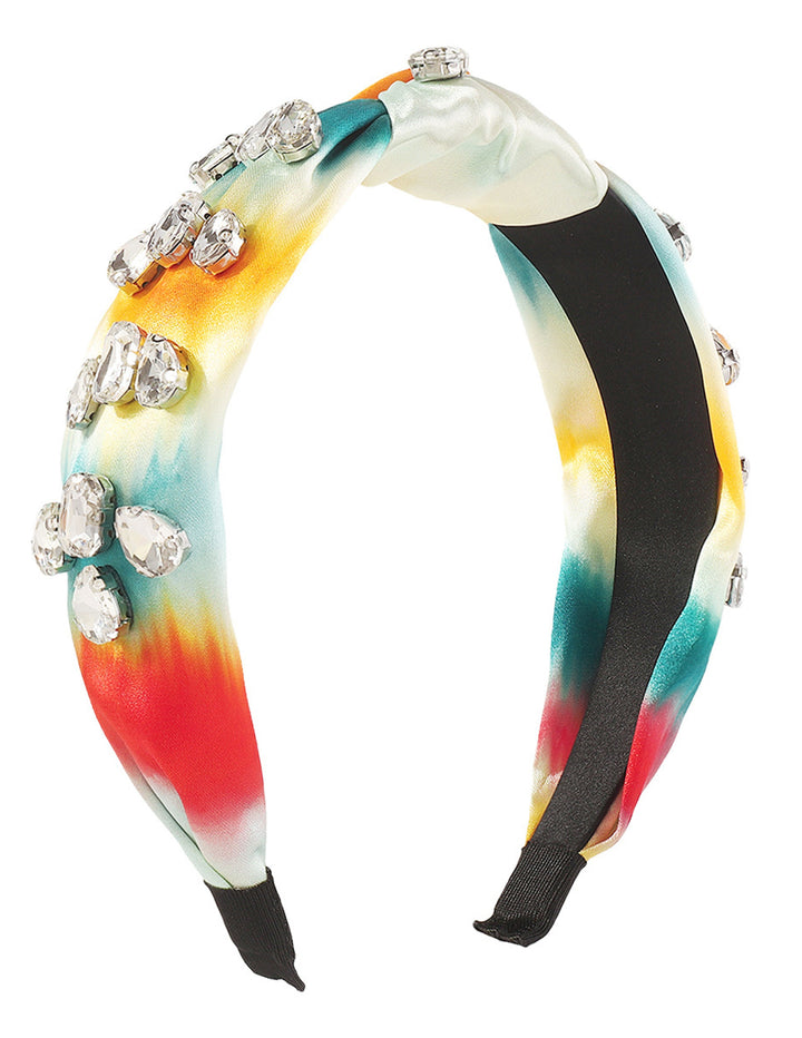 Verknotetes Tie-Dye Strass-Stirnband