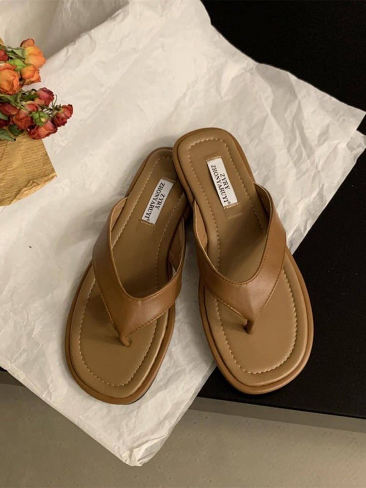 Casual Beach Semester Platt botten Clip-Nn Flip Flops Skor