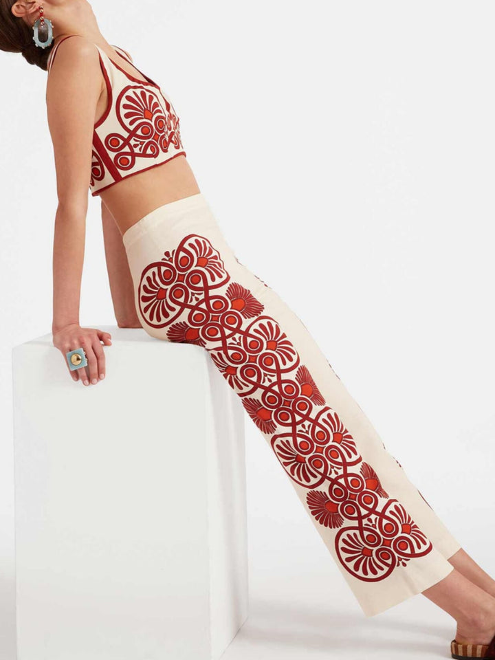 Unique Printed Straight Pants