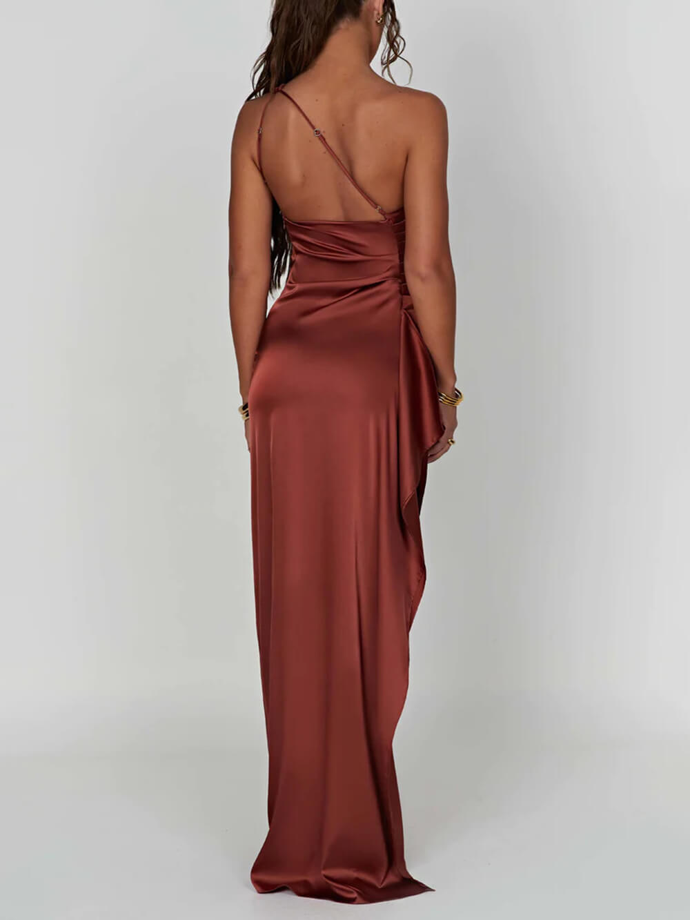 Satin Slit Maxi Dress