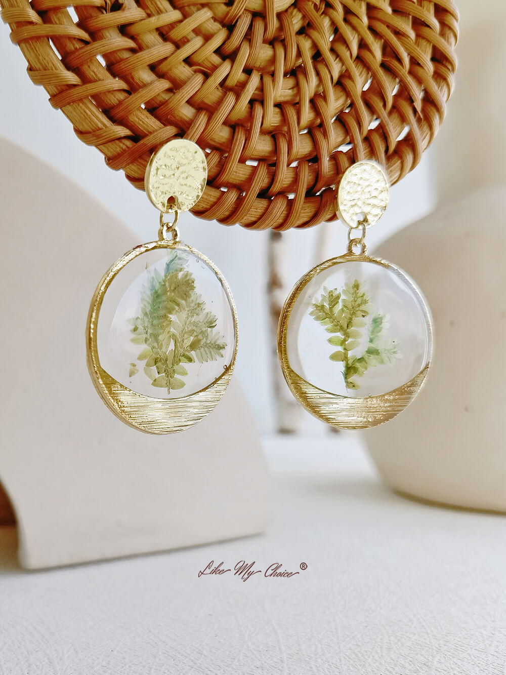 Ręcznie robione kolczyki Sweet Floral Oil Drop Earrings