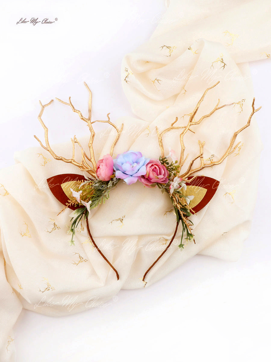 Bloemen Beauty and the Beast Kerst Rendier Hoofdband | LikeMyChoice®