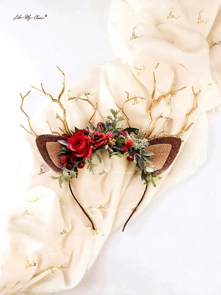 Bandeau de Noël en bois de renne | LikeMyChoice® - Bandeau de Noël en bois de renne