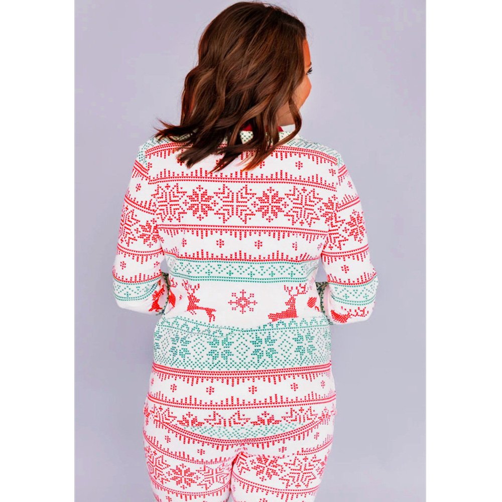 Christmas deer Snowflake Family Matching Pajama Set