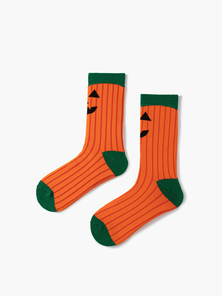 Chaussettes d'Halloween en forme de citrouille