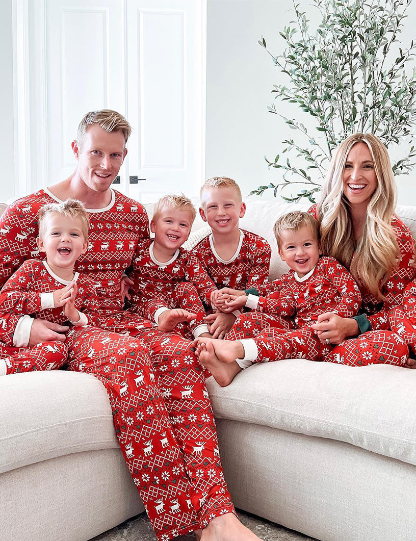 Kerstmis Elk Fmalily Bijpassende Pyjama