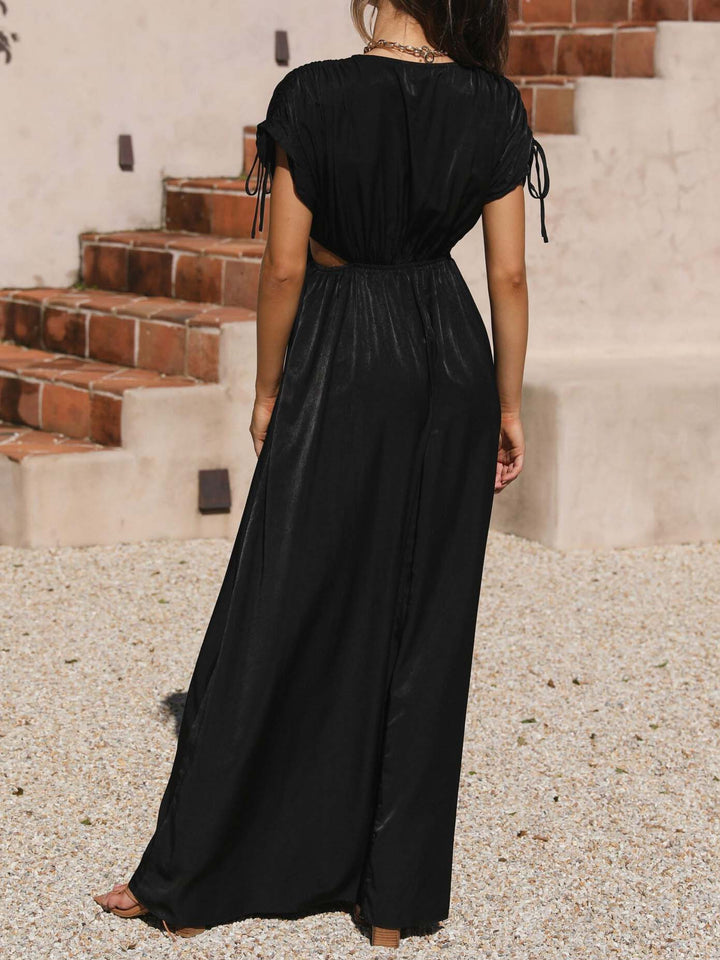 Modern Fashion V-Neck Hollow Maxi Dress