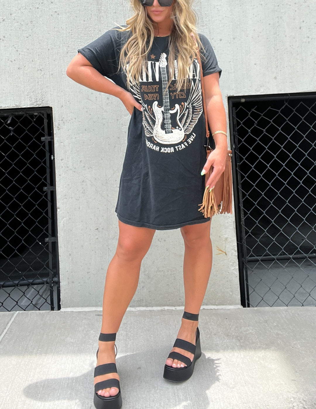 Μαύρο φόρεμα Nashville Graphic Tee