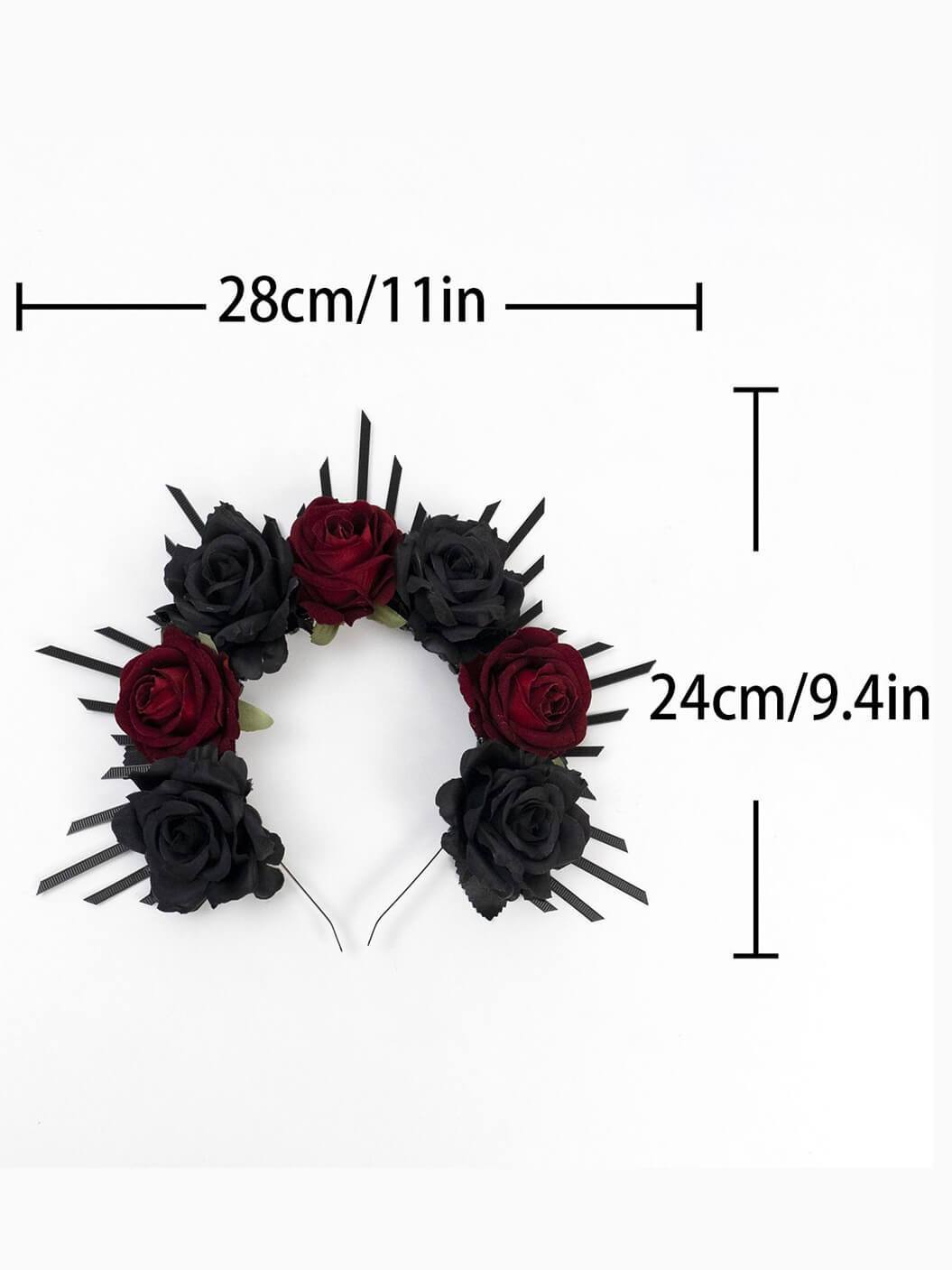 Rose Dark Bridal Headband